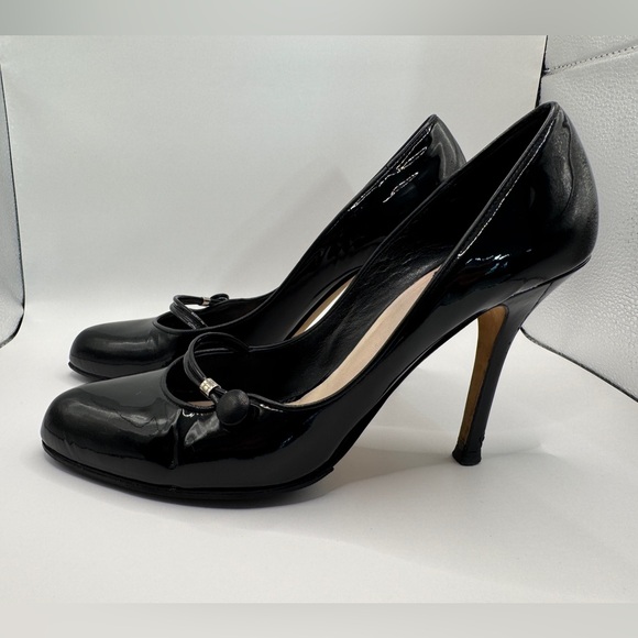 Dior Women’s Retro Escar 9cm Patent Leather Pumps, Black, SIZE: 38.5 - Picture 6 of 16